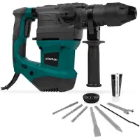 Vonroc Marteau perforateur 1800W- 6 Joule - SDS plus - 4 fonctions | forets et burins incl.
