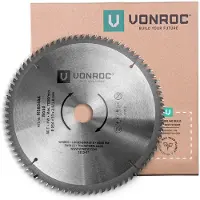 Vonroc Lame de scie - Ø254MM - 80 dents - pour le bois - convient aux scies à tronçonner et aux scies à table