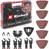 Einhell Coffret accessoires XLPlus Multi-Tools - 35 pièces - lames, racloir, ponçage - boîte de rangement