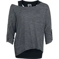 RED by EMP T-shirt manches longues de - Cuddly Loose - S - M - pour Femme - noir/noir - Taille M