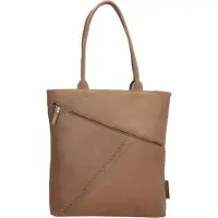 Hide & Stitches Femmes, Sac, Hide & Stitches Marrakech Shopper - Taupe - 100% Leer, Marron