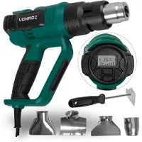 Vonroc Décapeur thermique PRO 2000W | Avec écran LCD et 60 positions de chaleur (50°C - 650°C)