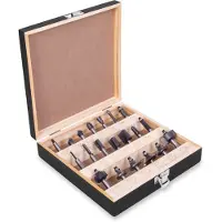 Vonroc router set / Top milling set - Top quality YT9 steel - 8mm tool holder | 20 pcs in deluxe case