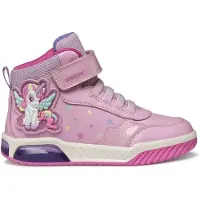Geox Bottes av. Lumière - J Inek G A - Rose/Multicolore - - 31 - Chaussures Clignotantes