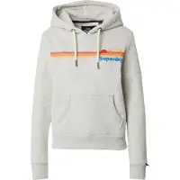 Superdry pour femme. W2012488A Sweat à capuche Rainbow Stripe gris (M), Casuel, Coton