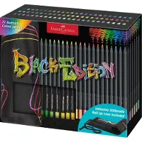 Faber-Castell Trousse rouleau 72 crayons de couleur Black Edition