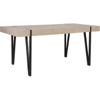 Beliani Table De Repas Adena Bois Clair
