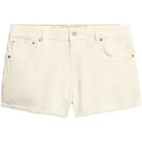 Superdry Femme Short en Jean Taille Mi-haute White Taille: 26