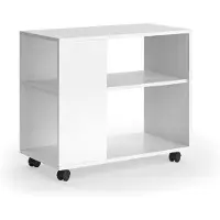 Vicco Table basse Marian Blanc 70x36.6cm avec roulettes, Model 55607