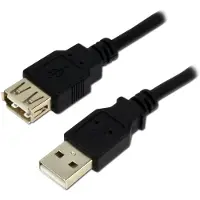 MCL - Rallonge de câble USB - USB (M) pour USB (F) - USB 2.0 - 5 m - noir