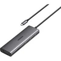 UGREEN Adaptateur USB-C 10-en-1 vers USB-A/HDMI/VGA/RJ45/SD7TF/AUX 3,5 mm/PD