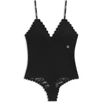 HUGO Leo Lace 10273197 01 Sleeveless Body Noir XS Femme