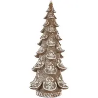 Clayre & Eef Décoration Sapin de Noël 19x19x40 cm Marron Plastique