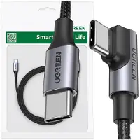 UGREEN Câble Usb-C vers Usb-C, Angular Us334 5A, Pd 100W, 1M (Noir)