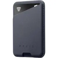 Mujjo Magsafe Cuir Card Portefeuille – Compatible avec iPhones équipés de MagSafe – Fabriqué à partir de cuir de veau danois – Convient aux iPhones de 6,1 pouces et plus grands - Gris