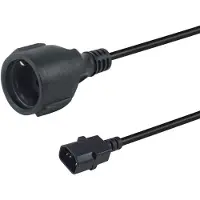 Equip 112106 câble électrique Noir 0,25 m IEC C14 CEE7/3