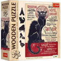 Trefl Puzzle en bois 200 - Le chat noir / Théophile Alexandre Steinlen
