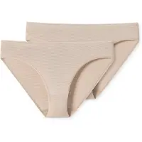 Schiesser Slip sable / blanc