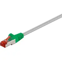 Pro goobay - Câble inverseur - RJ-45 (M) pour RJ-45 (M) - 2 m - SFTP, PiMF - CAT 6 - rond - gris, vert