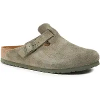 Birkenstock - Sabots en cuir suédé - Boston LEVE Regular Thyme en Cuir - Taille 45 - Kaki