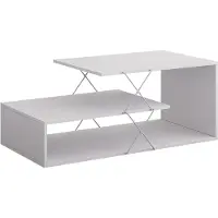 Vicco Table basse Nario Blanc 100x50cm, Model 55821