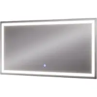 Vicco Miroir mural Miral Verre 100x50cm avec éclairage frontal, Model 55490