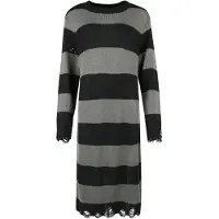 Killstar Robe longue Gothic de - Within Souls Sweater Dress - XS - 4XL - pour Femme - noir/gris - Taille 4XL