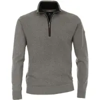 REDMOND Casual Regular Fit Troyer gris, Unicolore