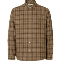 Selected Chemise 'SLHNOAH' noisette / brun foncé