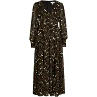 Apricot Robe 'Ikat' beige clair / sépia / brun foncé / sapin