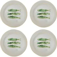 Creative Collection Assiettes Hadden vertes Ø27cm lot de 4 pièces
