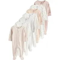Next Pyjama beige / gris clair / rose / blanc