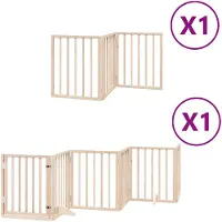 vidaXL Porte pour chien 9 pièces avec porte Pliable 450 cm bois de peuplier