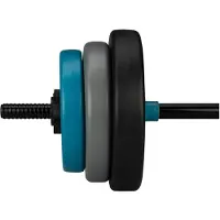 Avento Ensemble d'haltères réglables 20 kg noir, bleu et gris