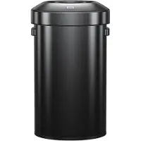 EKO Collecteur de déchets en inox, Poubelle, Noir