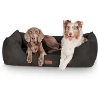 Knuffelwuff Lit pour chien Dreamline Velour XL, 105 x 75 cm, noir (Chien)