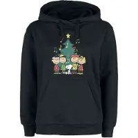 Peanuts Sweat-shirt à capuche de - Peanuts - Christmas Tree - S - 3XL - pour Femme - noir - Taille XXL