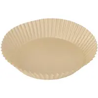 Papstar 100 papiers sulfurisés pour friteuse à air chaud Ø 16,0 cm, Papier de cuisson, Marron