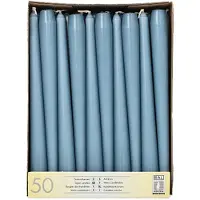 Papstar Leuchterkerzen, 22 mm, arktikblau, 50er Pack Durchmesser: 22 mm, Höhe: 250 mm, Brenndauer: ca. 7...