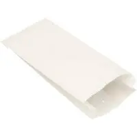 Papstar Sacs en papier à soufflets, Emballage alimentaire, Blanc
