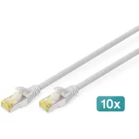Digitus DK-1644-A-0025- Câble patch , cat. 6A, S/FTP, 0,25 m, gris, set
