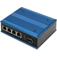 Digitus Industrial Poe 4 Ports 10/100/1000base-tx+1000base-fx Switch Bleu One Size / EU Plug 220V