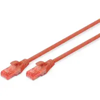 Digitus Câble patch RJ45 U/UTP Cat6 1.00m rouge protection de levier polybag