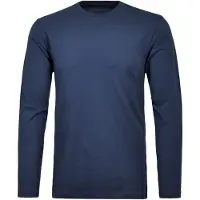 Ragman Regular Fit T-shirt manches longues bleu nuit, Unicolore