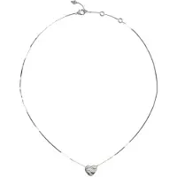 GUESS Romantic Heart Necklace In My Heart, (Acier inoxydable, Verre)