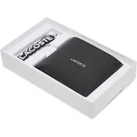 Lacoste porte-monnaie porte-clés Billfold Key Ring Box Noir