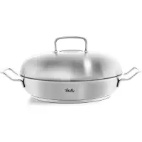 Fissler Original-Profi Collection Poêle à servir Novogrill avec couvercle haut, acier inoxydable 18/10, 24 cm, 084-388-24-000