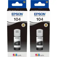 Epson 104 Bouteilles d'Encre Noir Lot de 2