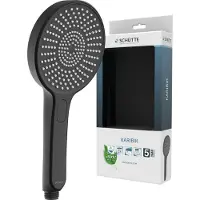 Schutte Duschkopf Bad KARIBIK Handbrause Schwarz matt Wassersparende Dichtung 60203