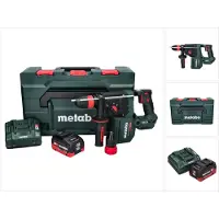 Metabo Perceuse à percussion sans fil KH 18 LTX BL 28 Q 18 V 3 J SDS plus Brushless + 1 batterie 10,0 Ah + chargeur + metaBOX.